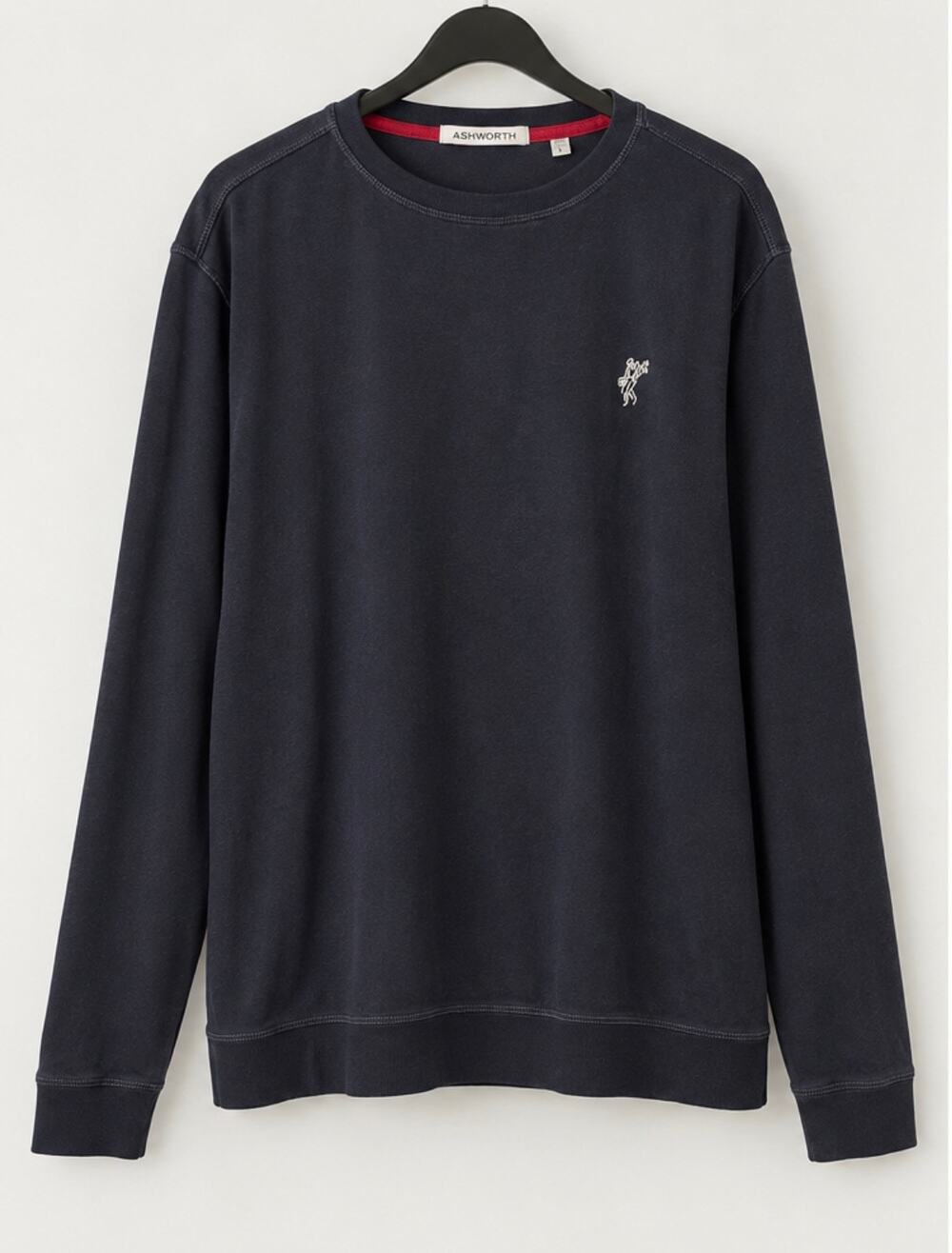 Ashworth Men's Large Navy Long Sleeve Pullover Golf Shirt Crewneck